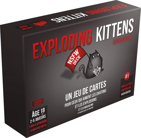 Exploding Kittens : NSFW Deck | Jeu de société | À partir de 18 ans | 2 à 5 joueurs | 15 minutes