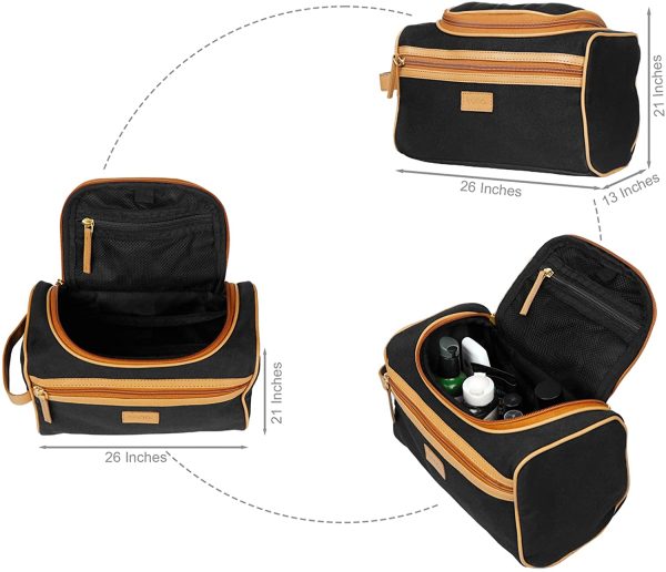 Eono by Amazon Trousse de toilette de voyage pour homme ??Sac de toilette à suspendre pour voyage, trousse de maquillage, trousse de rasage ??Grande capacité portable – Image 2