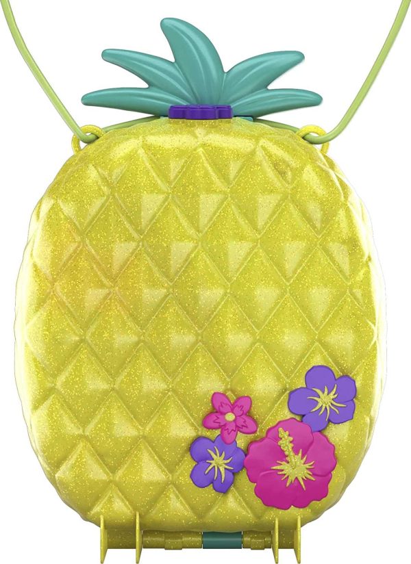 Polly Pocket Coffret Sac à Surprises Ananas avec mini-figurines Polly et Lila, accessoires et autocollants, jouet enfant, édition 2020, GKJ64 – Image 6