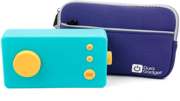 Etui Bleu en néoprène résistant Compatible avec Lunii, ma Fabrique à Histoires - Poche zippée + poignée Amovible – Image 8