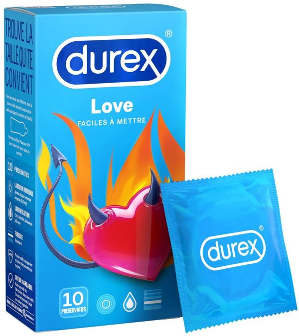 Durex - Préservatifs Love - Faciles à mettre - 10 préservatifs – Image 4