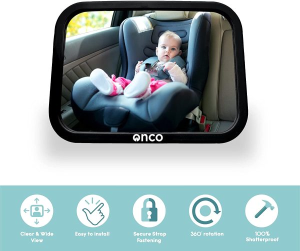 Miroir Voiture Bébé ??100 % Incassable pour Siège Arrière ??Conduite Sécurisée en Surveillant Votre Enfant ??Essentiel pour Jeunes Parents ??Primé aux MadeForMums Awards – Image 3