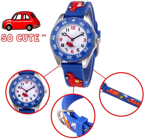 Enfants analogiques Montres pour garçons Filles, Enfants Sports étanche 3D Mignon Dessin animé Montre de Jouet, garçons Filles Montre de l'enseignement pour Enfant Cadeau – Image 2