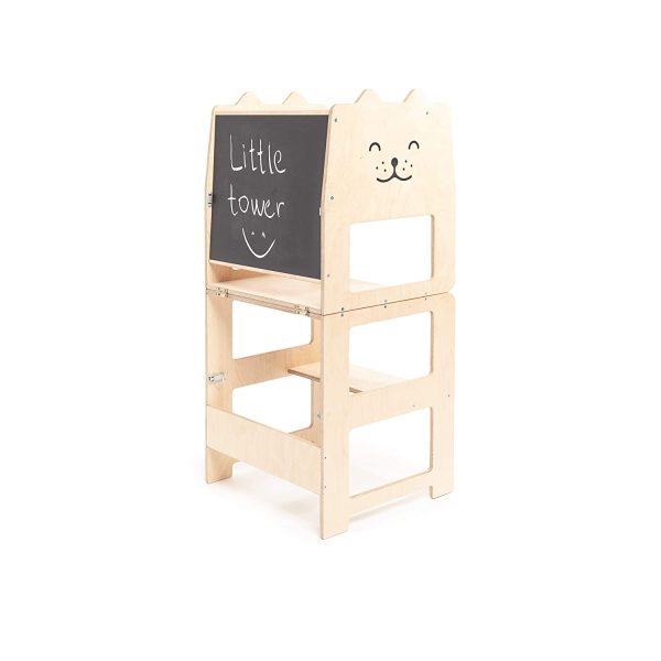 Craffox Tour d'observation pour tout-petit/CHAT naturel/tour de cuisine/tabouret d’apprentissage Montessori/table pour enfant – Image 8