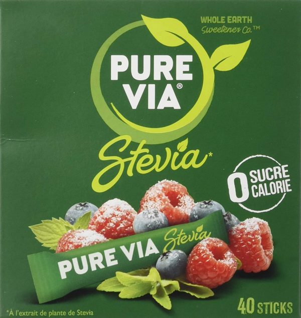 PURE VIA - Boîte 40 sticks - Stevia - Zéro Calorie – Image 2