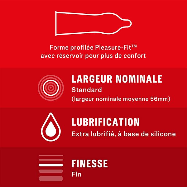 Durex - Préservatifs  - 16 Preservatifs Fins et Extra Lubrifiés – Image 2