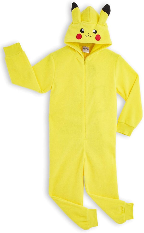 Pokemon Combinaison Pyjama Enfant Pikachu, Surpyjama Grenouillère en Polaire avec Oreilles 3D – Image 7