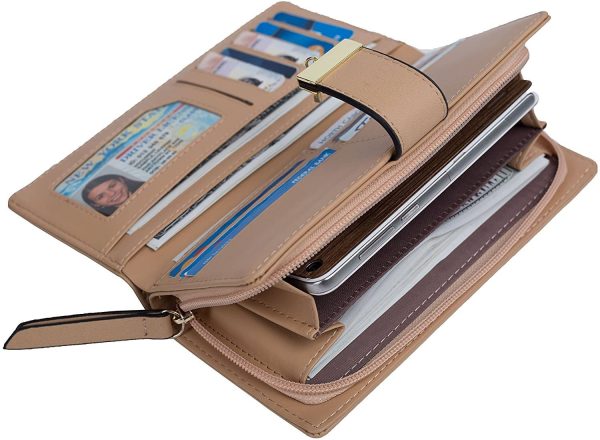 Porte Monnaie Femme, TMEOG Porte-Monnaie en Cuir Bifold Wallet en Cuir en Cuir Porte-Cartes en Cuir Porte-Monnaie en Cuir – Image 5