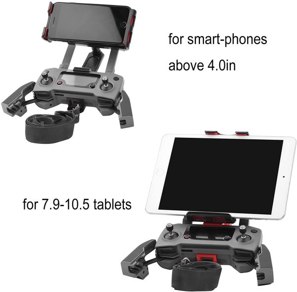 O'woda Téléphone Portable / Tablette Titulaire Pad allongé réglable Support Longe de Cou de contrôleur DJI Mavic 2 Pro / Zoom