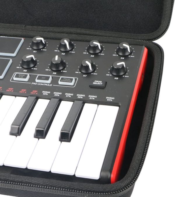 Khanka étui de Voyage Housse pour AKAI Pro MPK mini mkII Clavier Maître MIDI en EVA dur (Noir) – Image 7