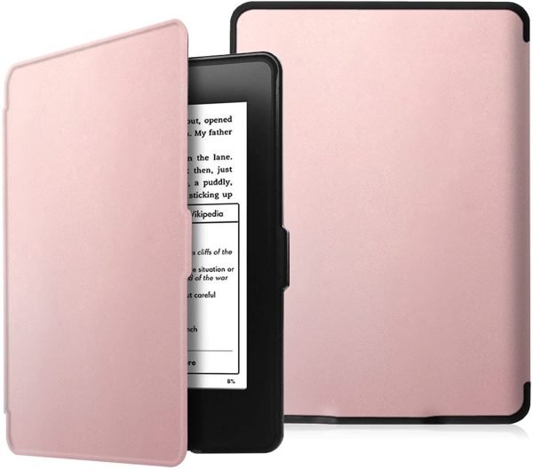 Étui pour Kindle Paperwhite - étui Flip Super Fin et léger, Fermeture magnétique avec Mise en Veille automatiquement (Non Compatible avec Le 10ème génération, modèle 2018), Or Rose – Image 7