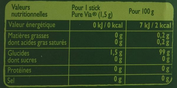 PURE VIA - Boîte 40 sticks - Stevia - Zéro Calorie – Image 5