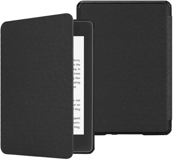 FINTIE Étui pour 6" Kindle Paperwhite (10ème génération - modèle 2018) - Coque Housse Flip Fin et léger, Fermeture magnétique avec Mise en Veille Automatique, Noir – Image 3