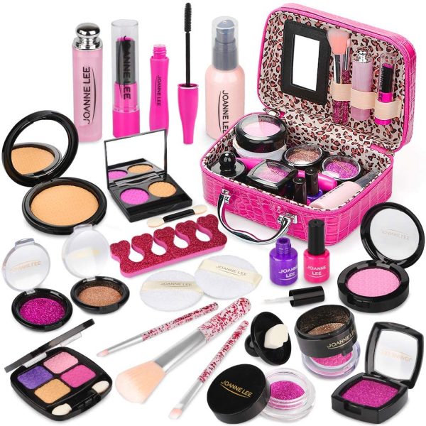 Sanlebi Faux Maquillage Enfant Jouet Filles, 22PCS Malette Maquillage Jouet Ensemble De Maquillage Beauté Cadeau Fille 3 4 5 Ans – Image 4