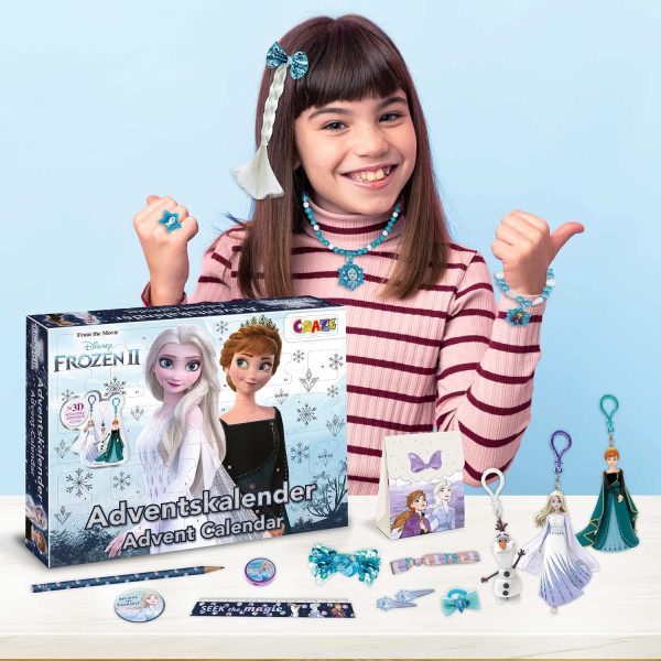 CRAZE Calendrier de l'Avent 2021 Disney La Reine des Neiges 2 Calendrier de Noël Enfant Frozen 2 Jouet Fille & Garçon et Fournitures Scolaires 31247 Multicolour – Image 6