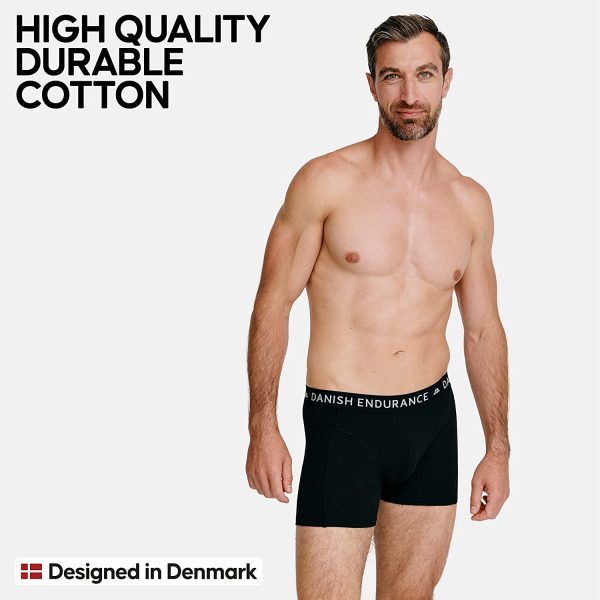 DANISH ENDURANCE 6 Boxers Homme en Coton Ultra Doux Oeko-TEX®, Coupe Classique, Maintien et Confort Supérieur, Caleçon – Image 2