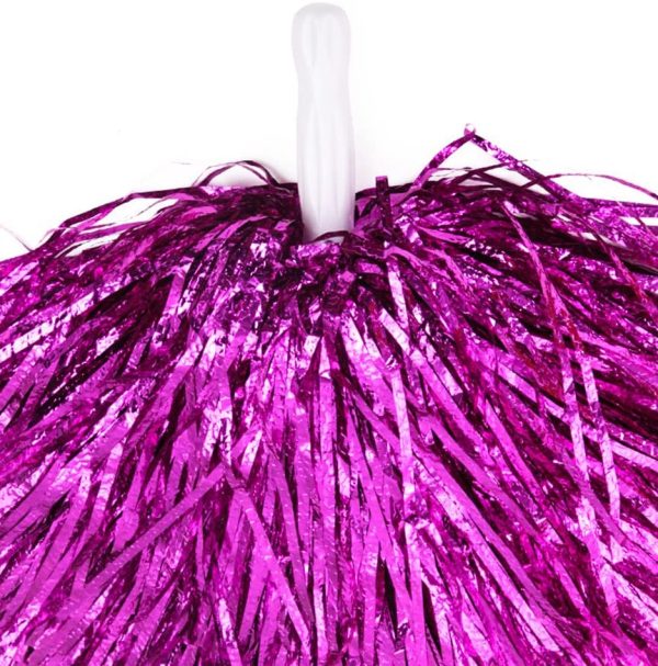 CRIVERS 1 douzaine Cheerleading Pompons, 12pc Pom-Pom Girls Pompoms avec Poign¨¦e pour Ball Dance D¨¦guisements Nuit F¨ºte des Sports – Image 3