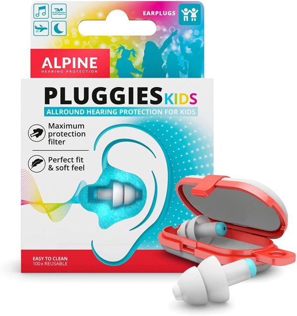 Alpine Pluggies Bouchons d'oreilles : protections auditives pour enfants et petits conduits auditifs - Bouchons étanches adaptés à toutes activités - Hypoallergéniques et réutilisables – Image 3