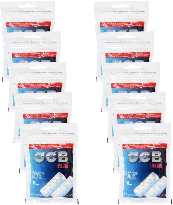 Lot de 10 sachets de Filtre Slim OCB