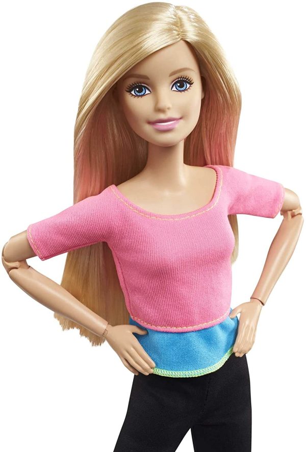 Barbie Made to Move poupée articulée Fitness ultra flexible blonde avec haut rose et 22 points d'articulations, jouet pour enfant, DHL82 – Image 3