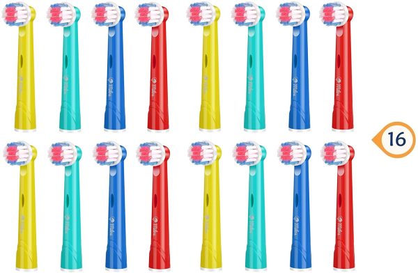 Brossettes de Rechange Électriques Enfants Milos (Pack de 16) Compatibles avec les Brossettes Oral B Enfant Braun de Rechange, Brossettes Oral B Enfants Électriques Premium Compatibles – Image 3