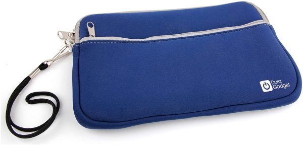 Etui Bleu en néoprène résistant Compatible avec Lunii, ma Fabrique à Histoires - Poche zippée + poignée Amovible – Image 3