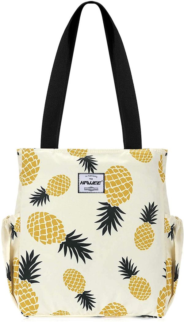 HAWEE Mode Femme Sac à Bandoulière Grande Capacité Sac D'épaule Léger Sac Fourre-Tout avec Zip Loisir Sac à Provisions Imperméable Sac à Main pour Voyage Travail Ecole Vie Quotidienne Camping Plage – Image 6