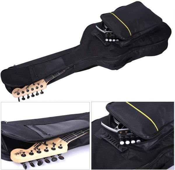 CAHAYA Housse de Guitare en Nylon Oxford Etui pour Guitare Etanche avec Poches Externes Housse pour Guitaire Classique et Guitare Acoustique Folk 39’??0’??1’?? Noir – Image 6