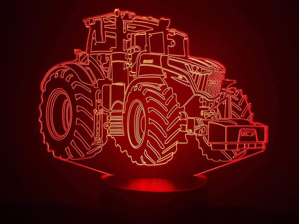 FEN Tracteur, Lampe illusion 3D à LED - leds illusion 3D - 7 Couleurs