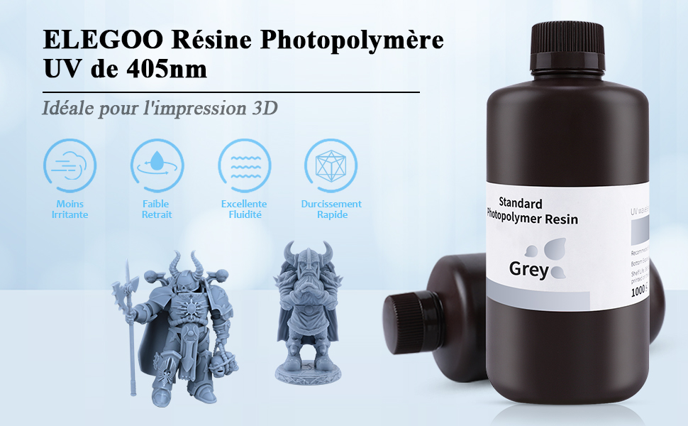 ELEGOO résine 3D résine photopolymère photosensible imprimante 3D résine liquide rapide