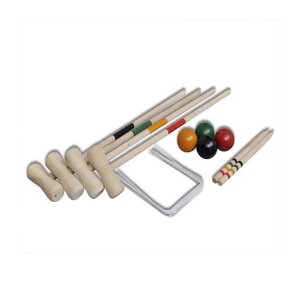 vidaXL Ensemble de croquet en bois pour 4 joueurs