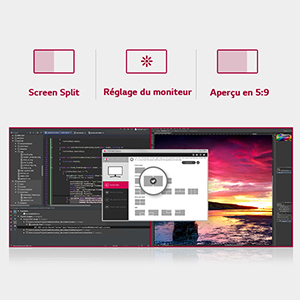 réglages du logiciel OnScreen control de LG