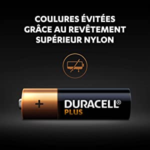 Piles alcalines AA Duracell Plus, 1,5V LR6 MN1500, paquet de 12
