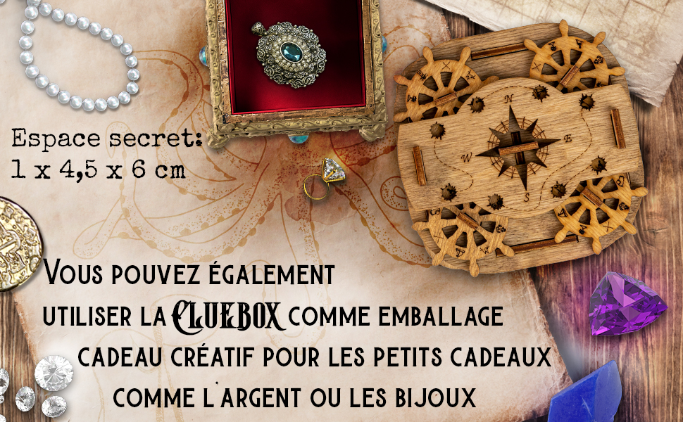 escape room jeu de reflexion logique stratgie cassette en bois denqu in a Box 3D Coffret cadeau