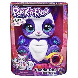 Peek A Roo Maman panda roo bébé surprise peluche interactive vente animé magique jeu 5 ans