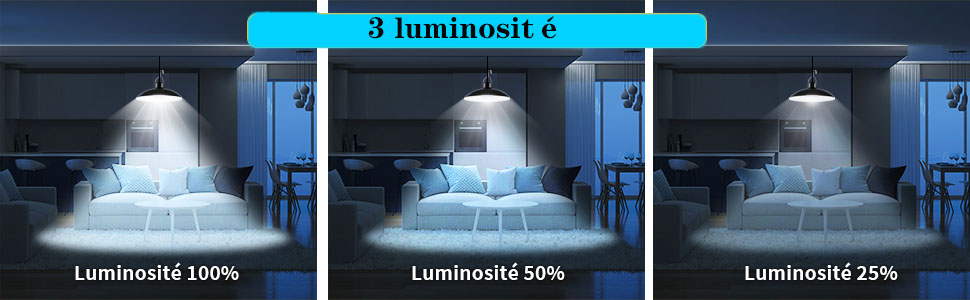 Lampe Solaire Extérieur 3 luminosités