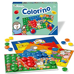 colorino ; t'choupi ; jeux éducatifs ; Ravensburger ; jeux ; enfant ; couleur ; pions