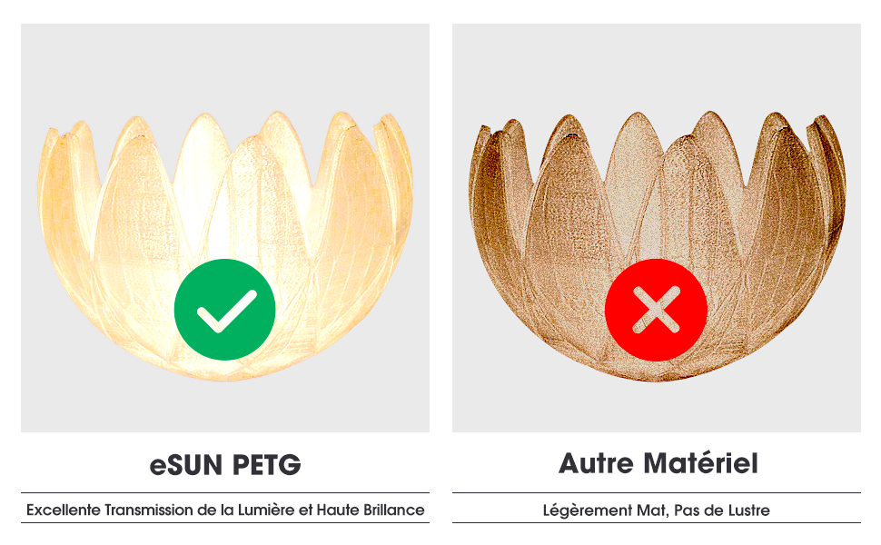 eSUN Filament PETG 1.75mm Imprimante 3D Filament PETG 1KG Bobine Matériel d&#39;impression 3D