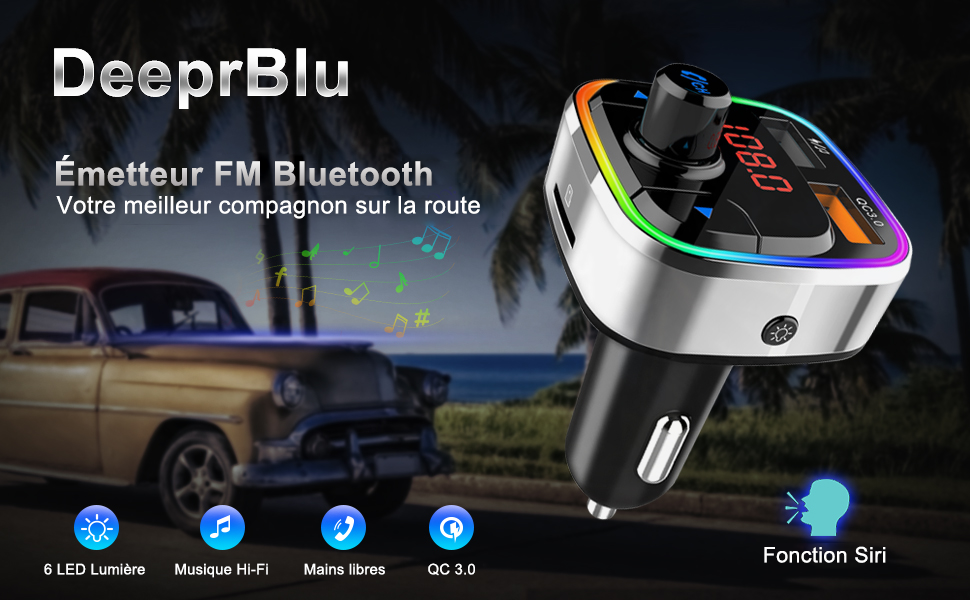 Transmetteur FM Bluetooth 5.0