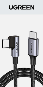 Câble USB C vers USB C Coudé 90