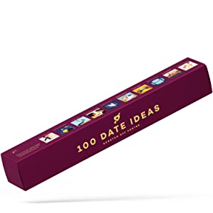 Enno Vatti 100 Dates poster packaging - a premium purple cardboard box with colourful icons