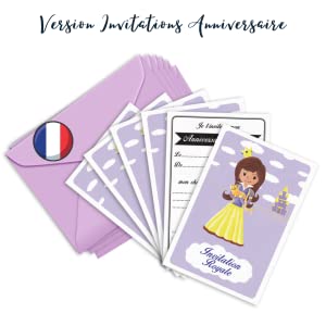 Recto et verso pour écrire son invitation anniversaire 