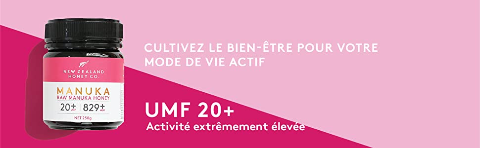 Nourrir le bien-être pour votre style de vie actif UMF 20+ Activité extrêmement élevée