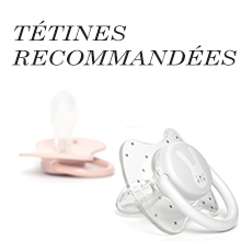 Sucettes avec tétine en silicone symmetrique