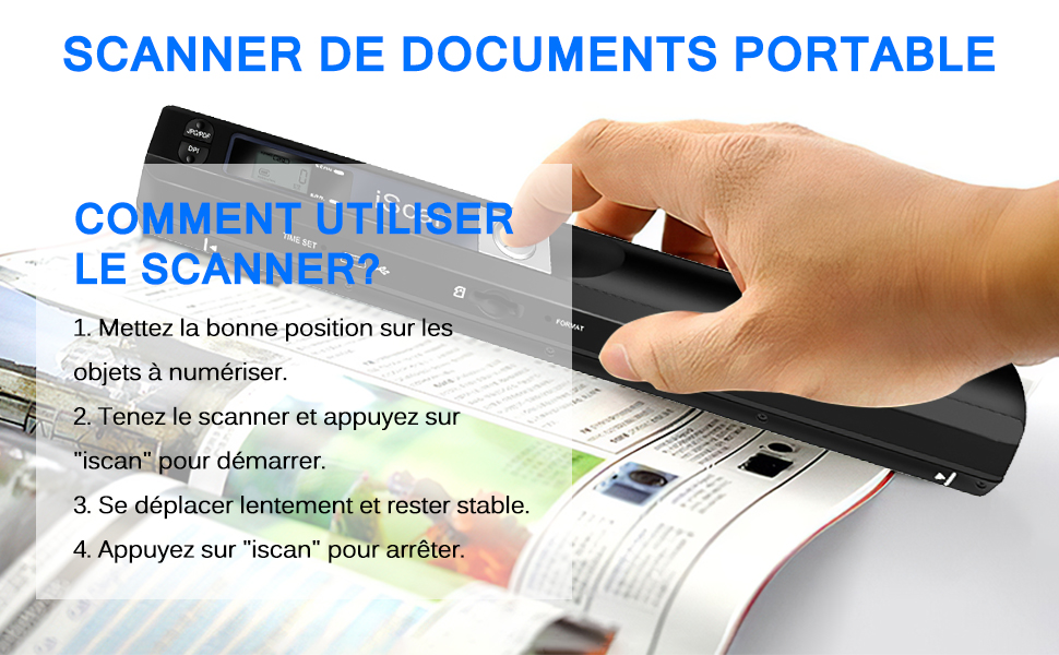 Scanner de Documents A4 Compact et Portable