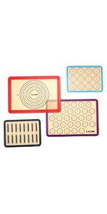 Lot de 4 Tapis de Cuisson en Silicone 