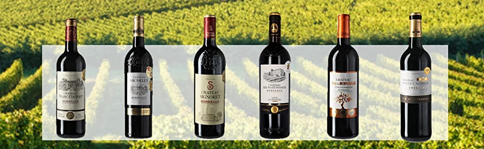 vin; vin rouge; vin médaillé; bordeaux, coffret vin; coffret cadeau; assortiment vin; dégusation; 