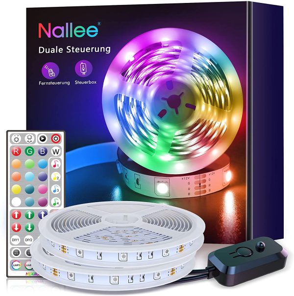 Ruban Led 20M, Bande Led 5050 RGB Multicolore Lumineuse Led avec Télécommande 44 Touches LED Chambre Pour Maison Cuisine Fête – Image 6