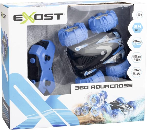 Exost Voiture Télécommandée Tout-Terrain-360 Aquacross 2,4Ghz-Batterie Rechargeable-Roule sur Le Sol et Flotte dans l'eau-Jouet pour Enfant-Dès 5 Ans, 20268 – Image 4