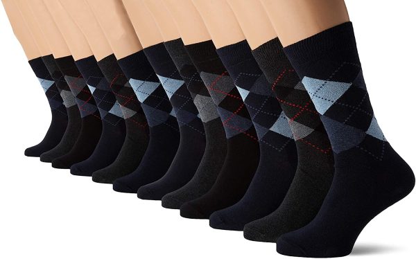 FM London Argyle Chaussettes (Lot de 12) Homme